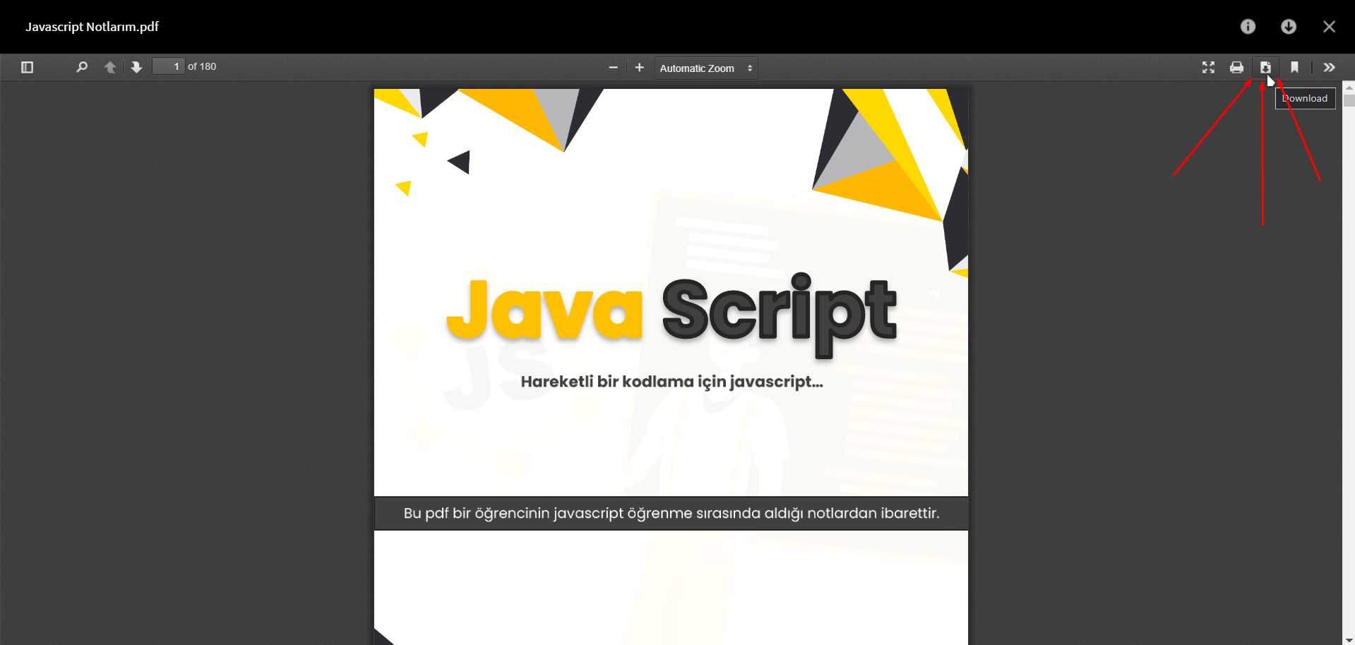 Ücretsiz Javascript Pdf Kitabım V1.1 | Musa Yazlık