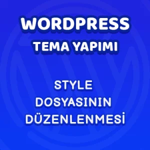 Wordpress Tema Yapımı 2- Style Dosyasının Düzenlenmesi