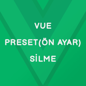 Vue Preset Ön Ayar Silme